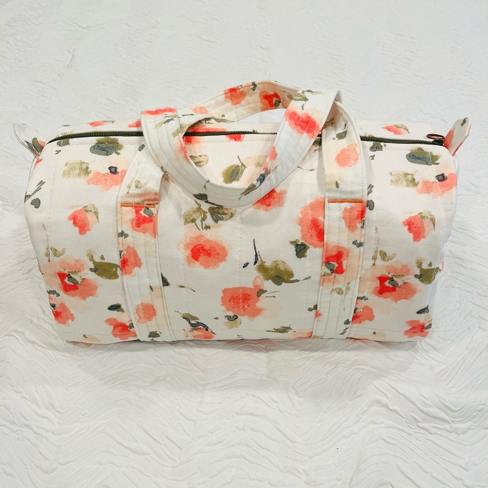 Handmade Cotton Canvas Travel/Toiletries Bag 17”x 8”x 8”-2 Pockets Outside 6 In
